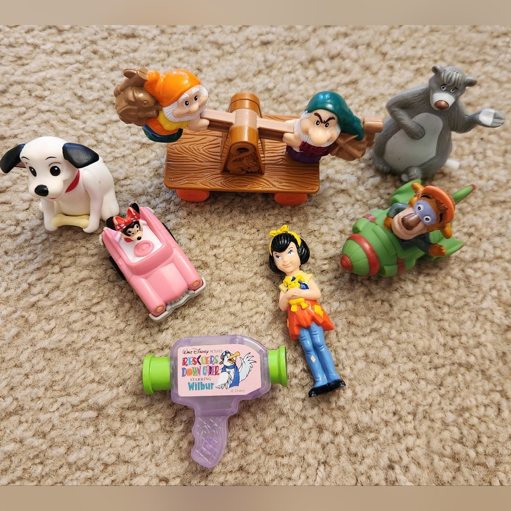 Disney Mcdonalds Fast Food Toy Lot Of 11 Vtg